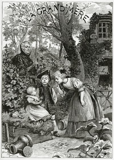 La Großmutter, 19. Jahrhundert von Adrien Emmanuel Marie